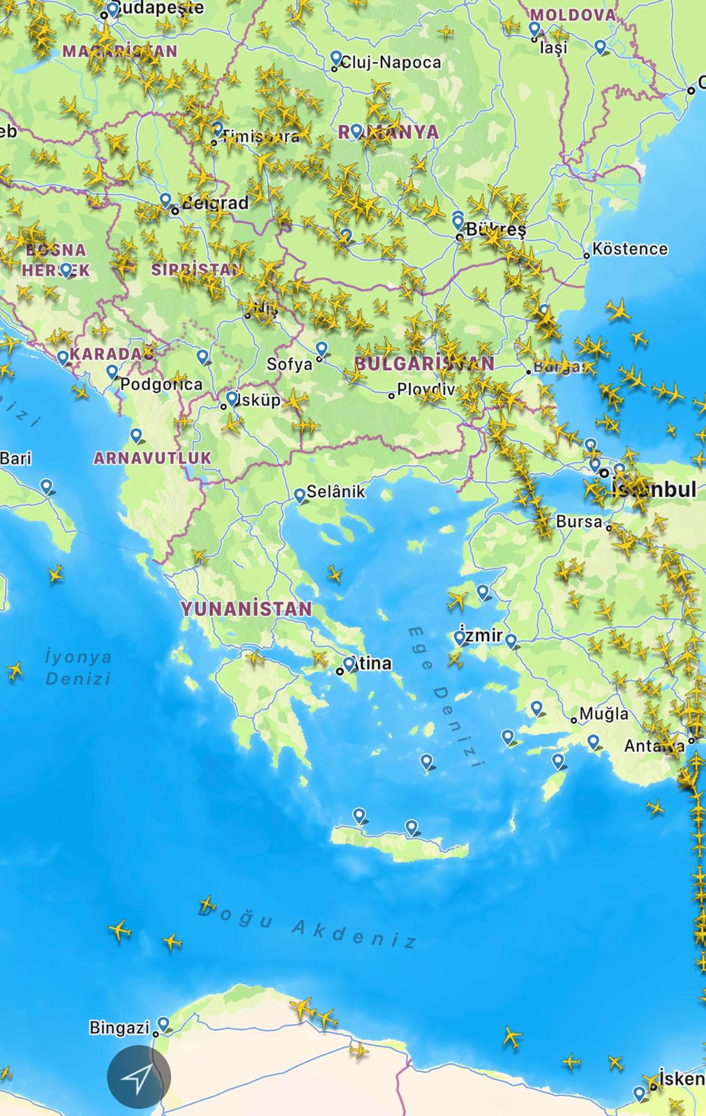 Rota Türkiye'ye çevrildi 