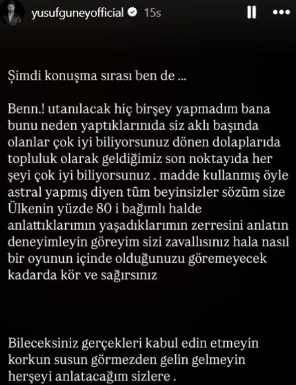 Yusuf Güney Açıklama