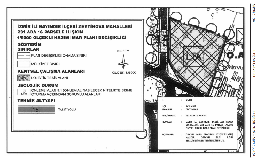 Plan değişiklikleri de tamamlandı