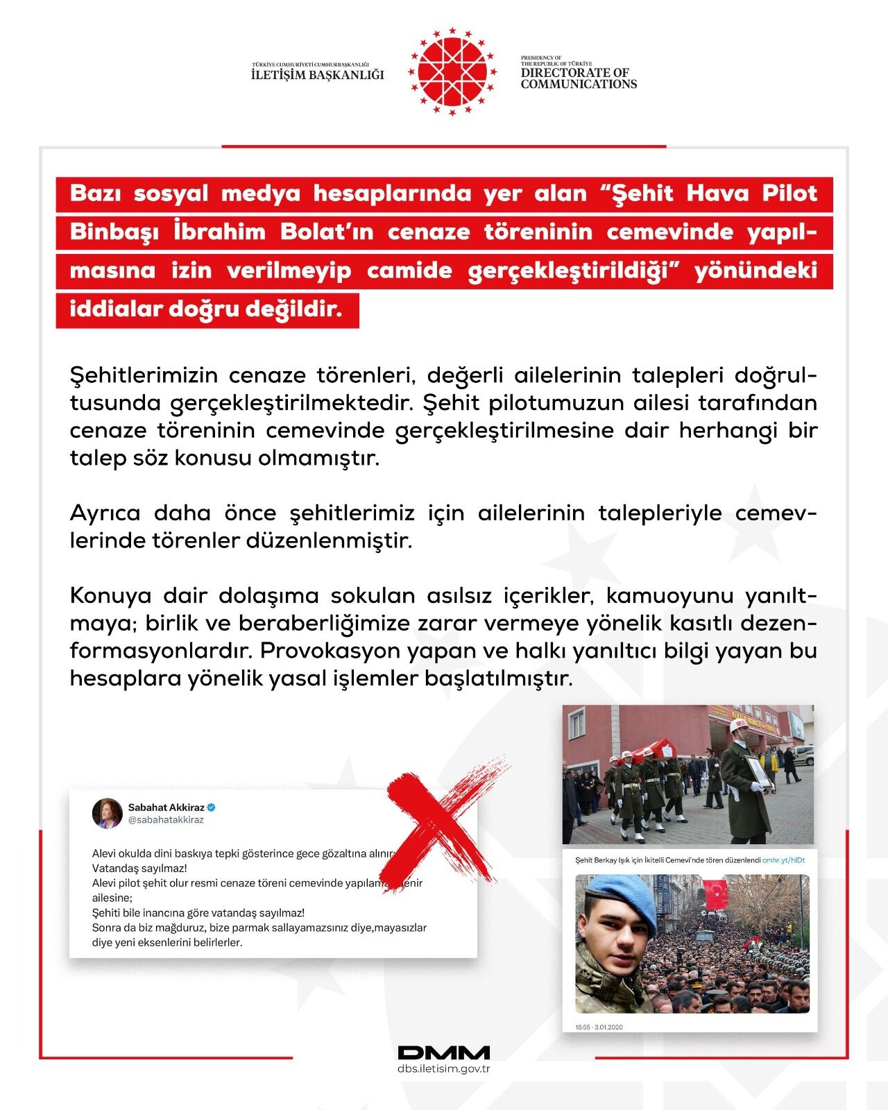 Daha önceki şehit törenleri emsal teşkil ediyor