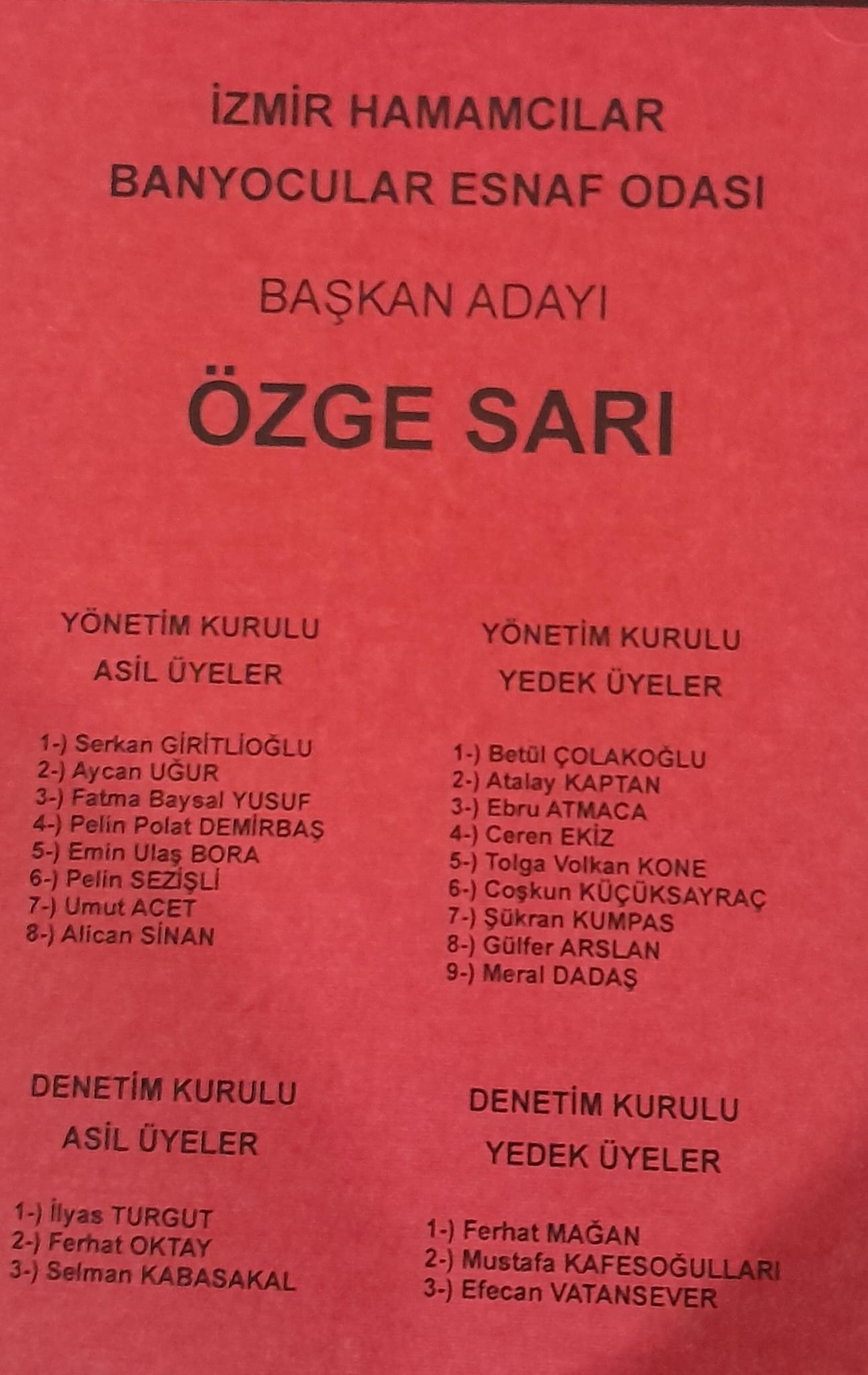 Özge Sarı kırmızı liste