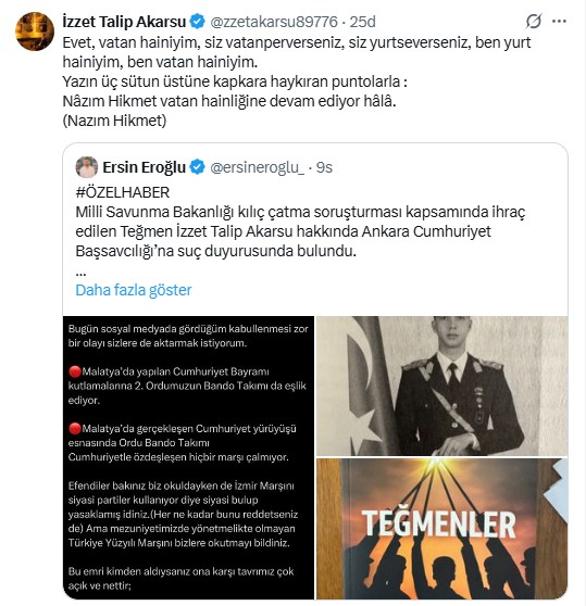 Nazım Hikmet'in dizelerine başvurdu