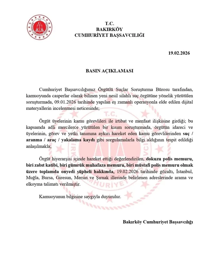 Savcılık Açıklama