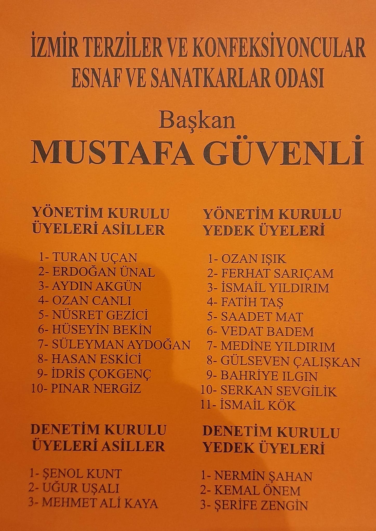 Turuncu Liste Terziler Odası