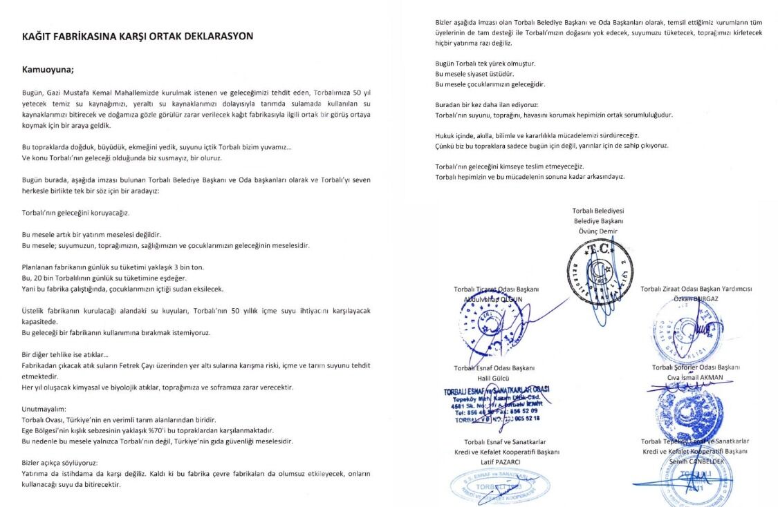 Geniş katılımlı imza seferberliği