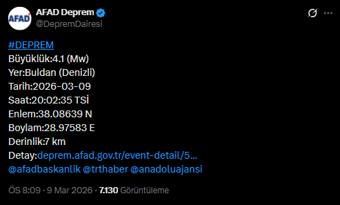 Denizli Buldan Deprem