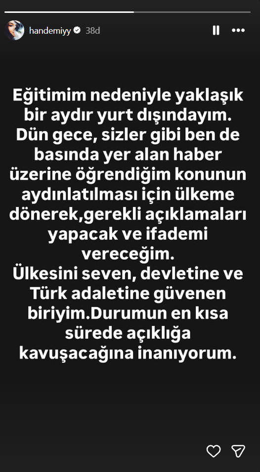 Hande Erçel Uyuşturucu Açıklaması