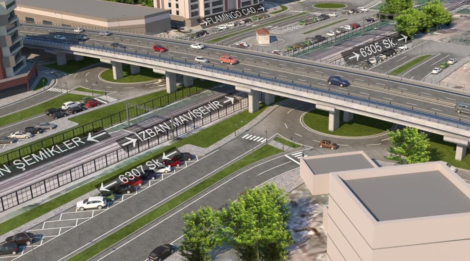 Yeni ulaşım aksı için bin metreyi aşan modern güzergah