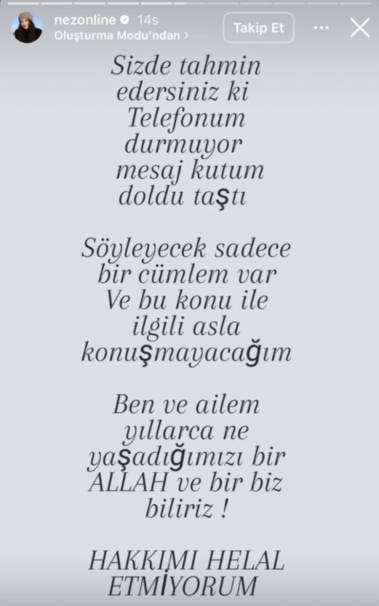 Nez’den sarsıcı veda mesajı