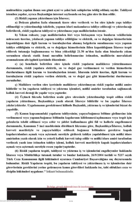 Yıkım lehine sonuç çıktı