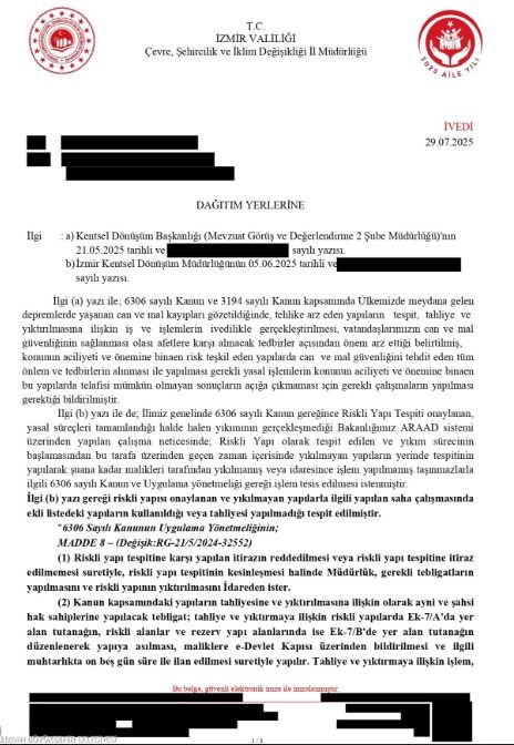 Güçlendirme olsa bile tahliye şart