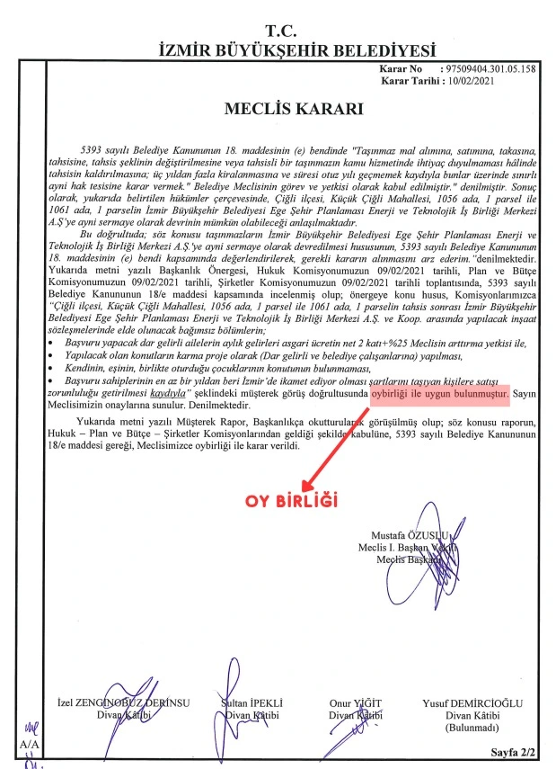 Hakan Yıldız Meclis Kararı 1