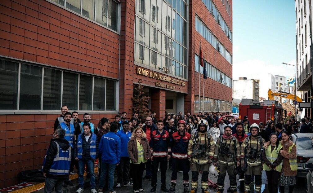 Mahsur kalan personel için itfaiye seferber oldu