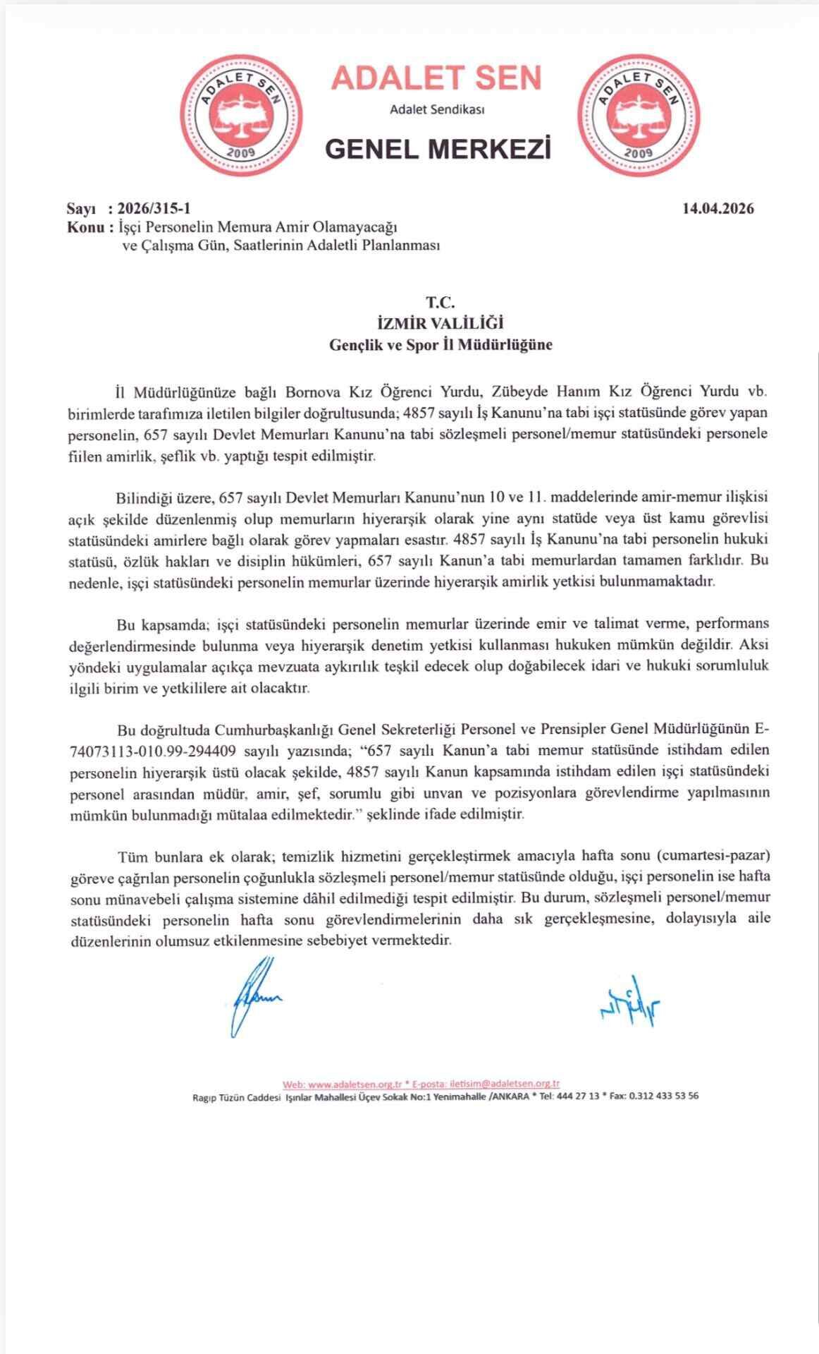 Adalet-Sen'den uyarı