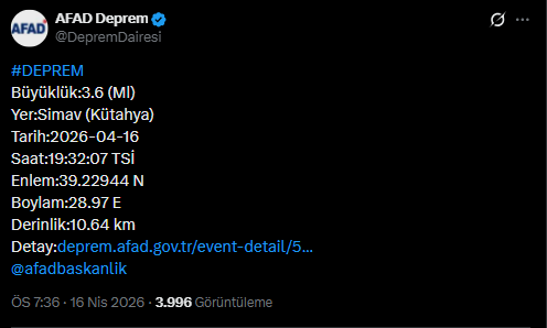 Si̇mav Deprem