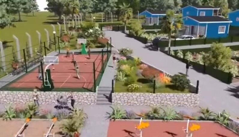 Hobi bahçesi kılıflı havuzlu villalar satışta