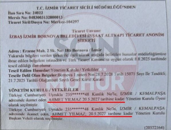 Ahmet Yılmaz'ı yalanlayan belge