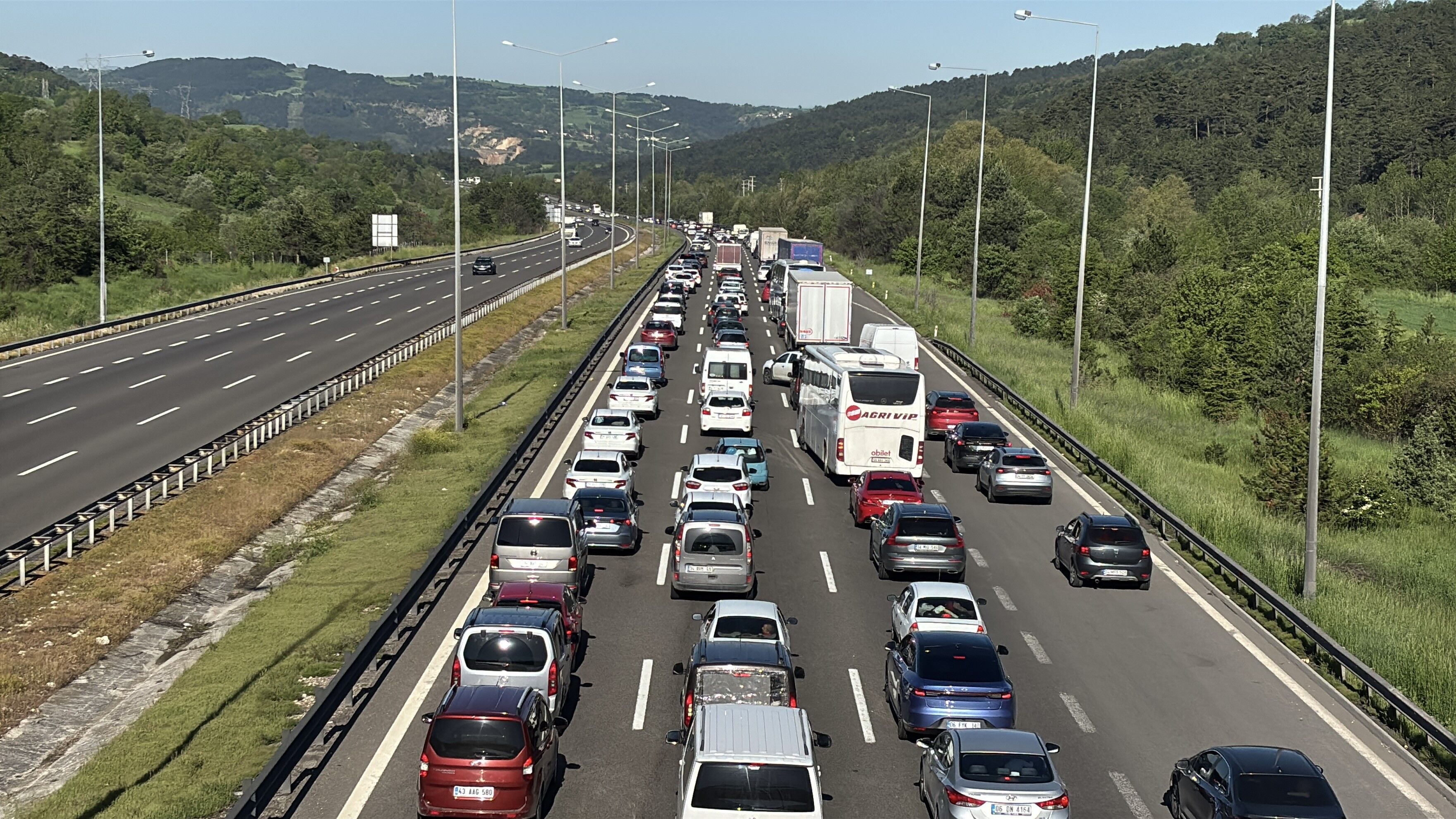 Bayram Dönüşü Bolu’da Trafik Kilitlendi