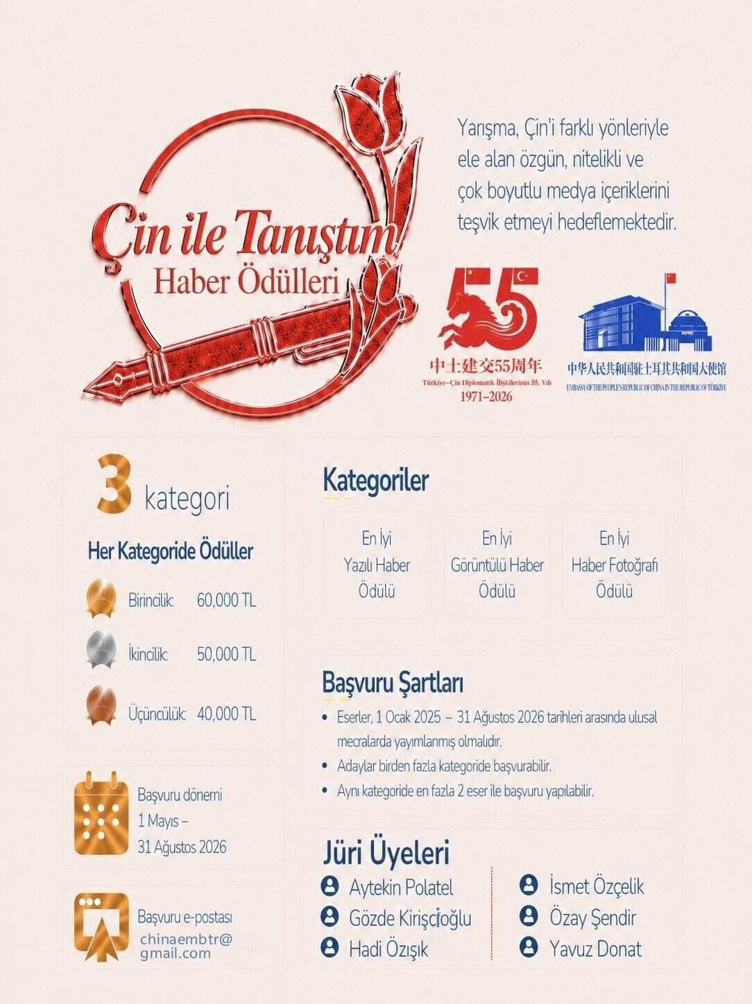 Çin ile tanıştım yarışmasına başvurular başladı