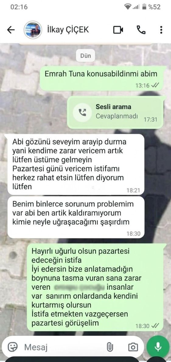 Ilkay Çiçek Mesaj