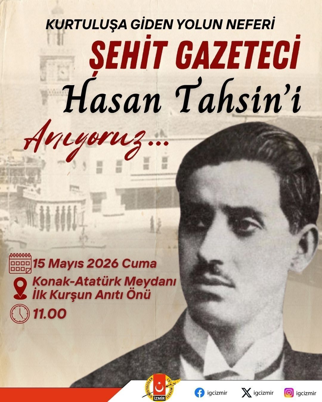 Izmir Gazeteciler Cemiyeti Hasan Tahsin Anma Töreni