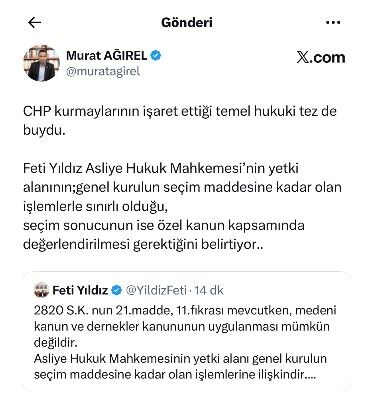 Murat Ağırel mesaj