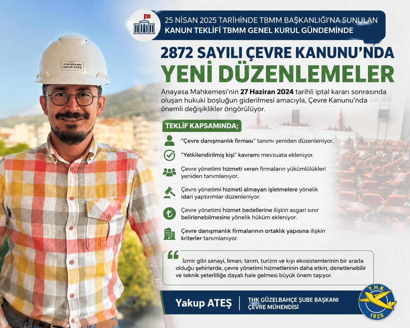 Thk Güzelbahçe Şube Başkanı Ve Çevre Mühendisi Yakup Ateş