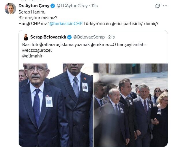 Aytun Çıray'dan itiraz