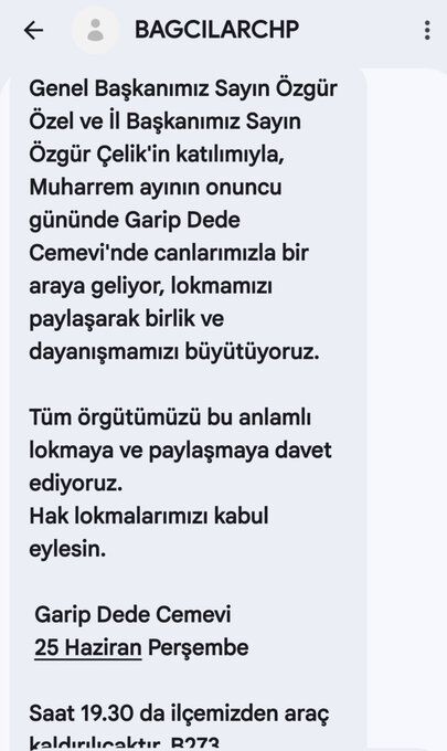 CHP Bağcılar örgütünden çağrı