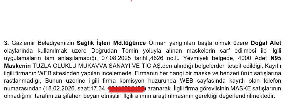 Denetim Komisyonu raporuna girdi