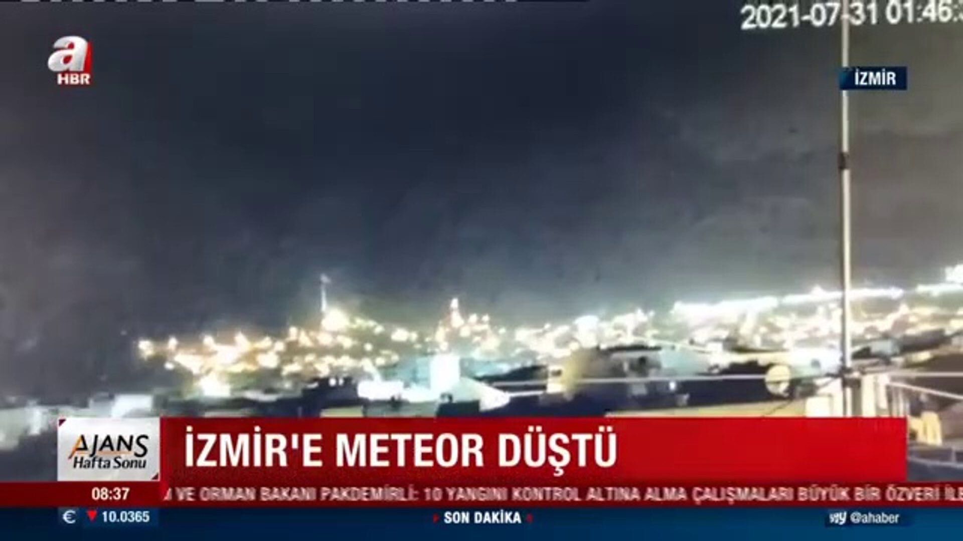 Izmire Dusen Meteor Haberi