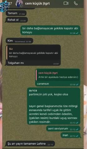Tanrıyar, Küçük'ün mesajlarını duyurdu