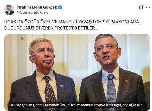 Melih Gökçek'in paylaşımı