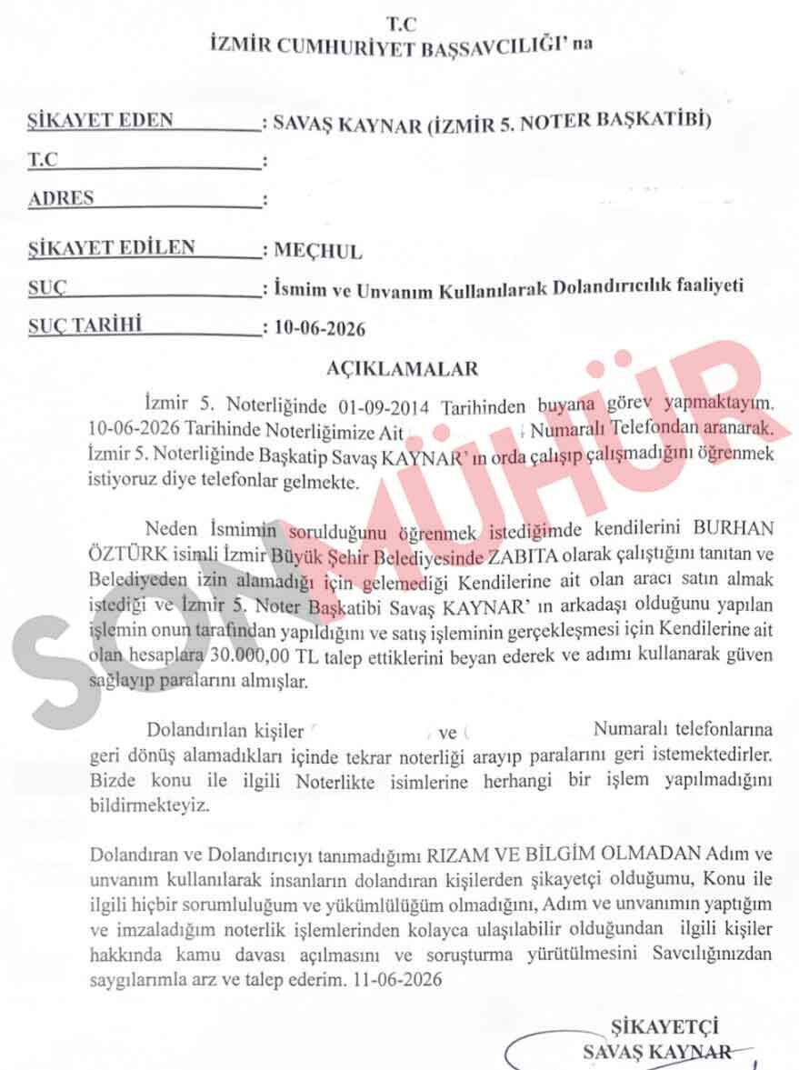 “Notere gelmeden satış işlemi olmaz suç duyurusunda bulunduk”