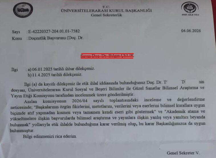 ÜAK etik ihalil var dedi