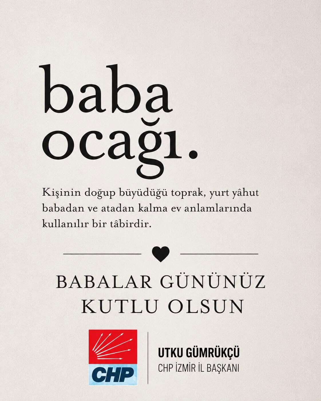 Baba ocaklı mesaj