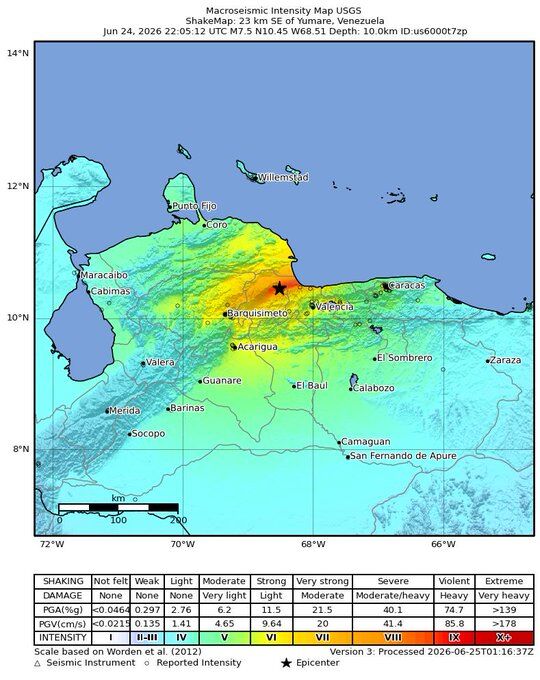 Venezuela ikiz depremle sarsıldı