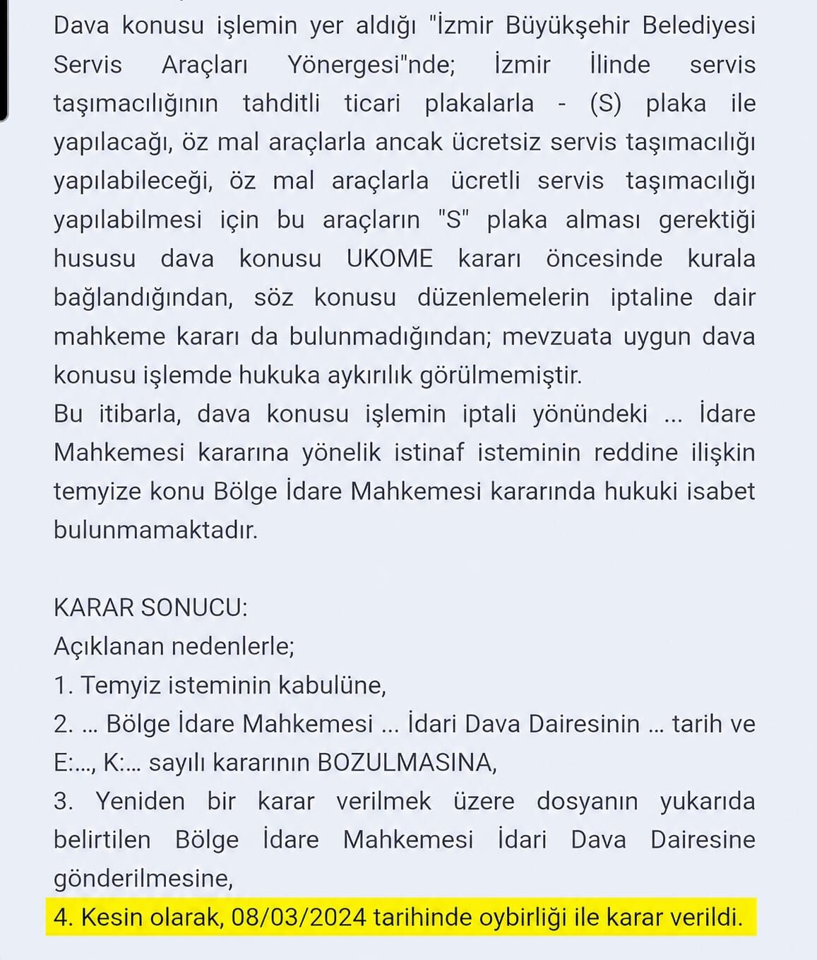 Erdem Mert İzmir Servisçiler Odası