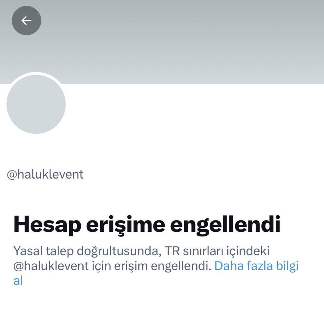 Haluk Levent X Hesabı Erişime Engellendi
