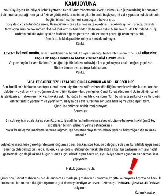 Karabay açıklama