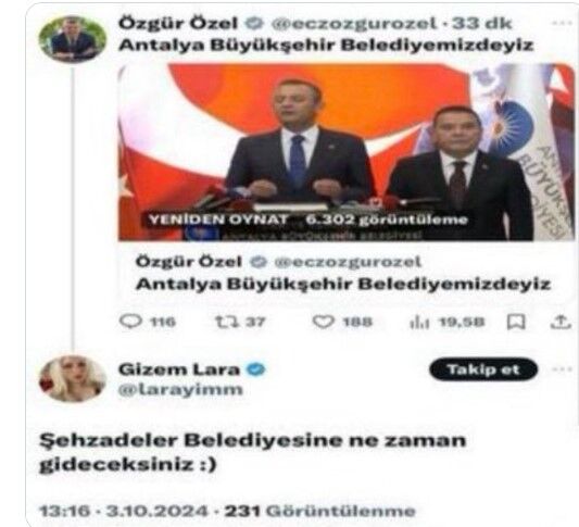 Gizem Altunsoy'dan imalı mesaj