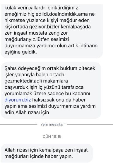 Zen Yapı mağdurları yardım bekliyor