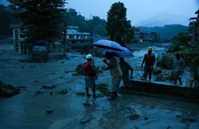 Nepal'de sel felaketi