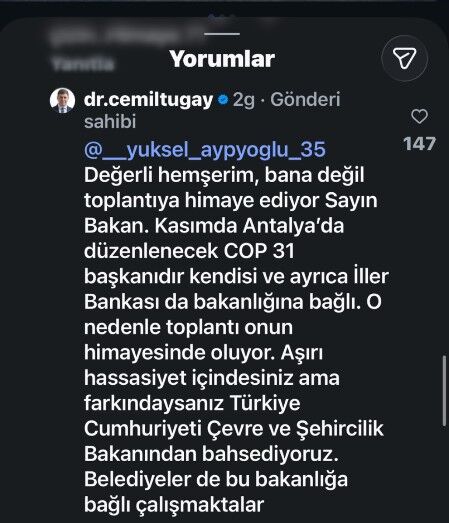 Tugay açıklama
