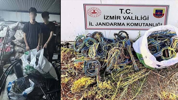 Aliağa’da kablo operasyonu! 7 faili meçhul hırsızlık aydınlatıldı