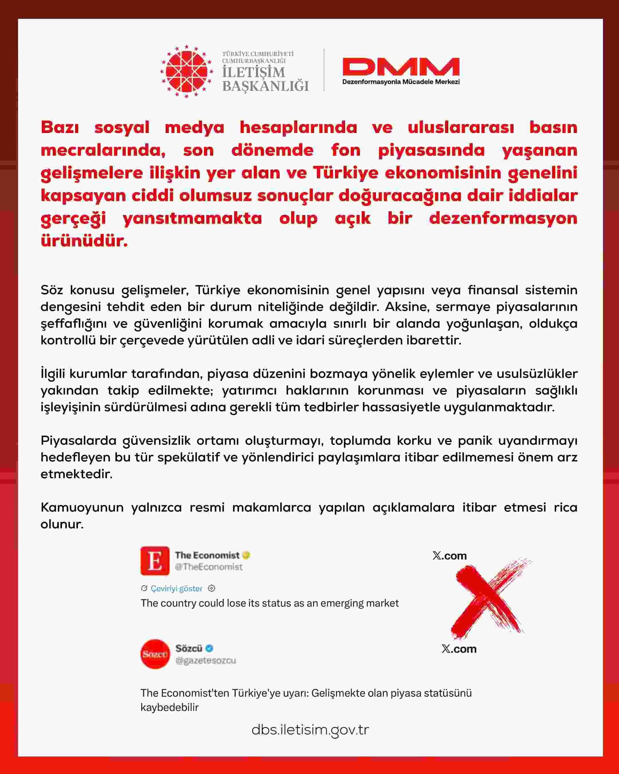 DMM'den açıklama