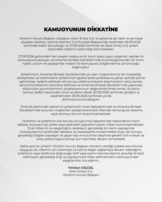 Feridun Geçgel’den Soruşturma Açıklaması “29 Eylül’de Türkiye’ye Döndüm” (2)