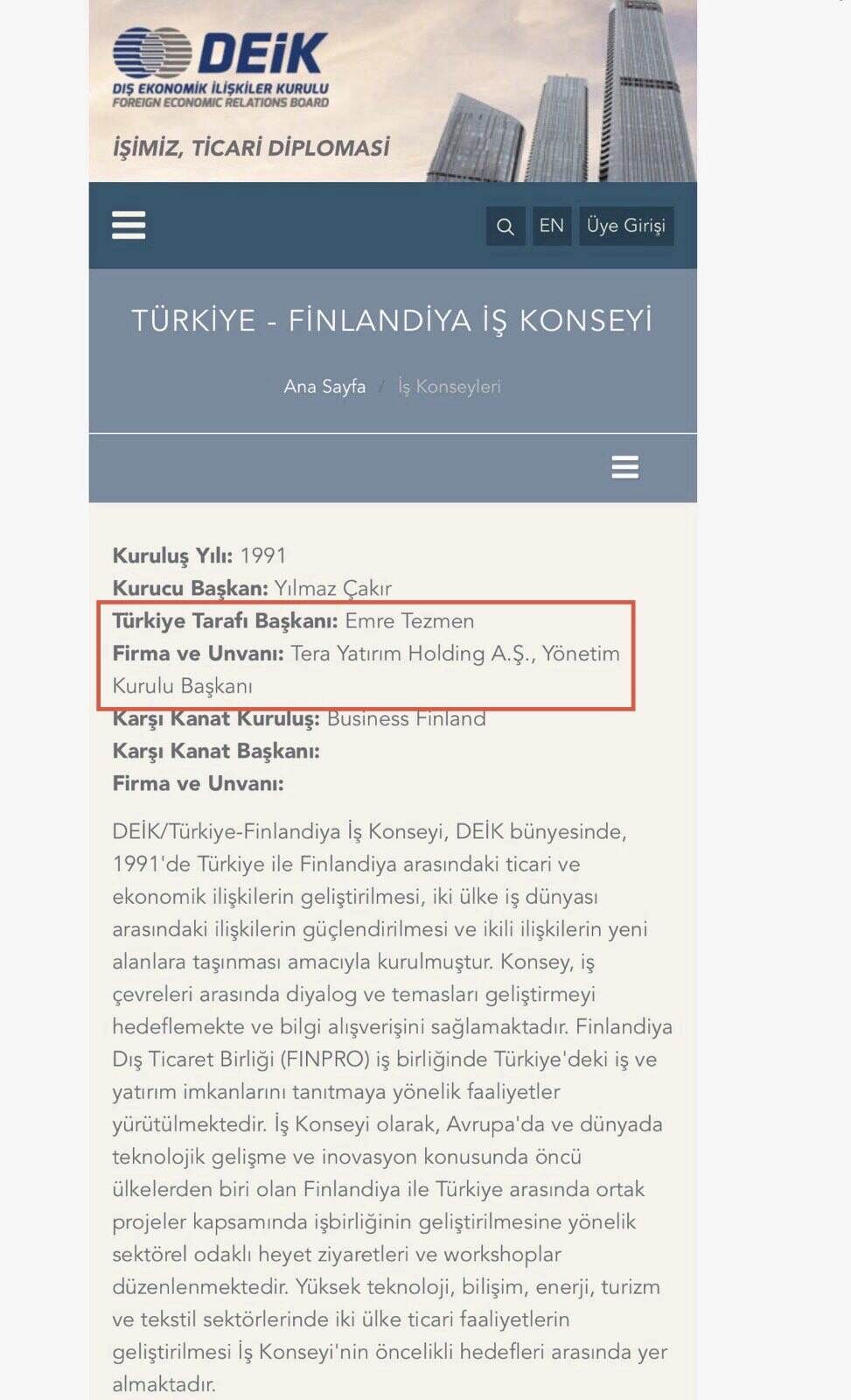Finlandiya bağlantısı