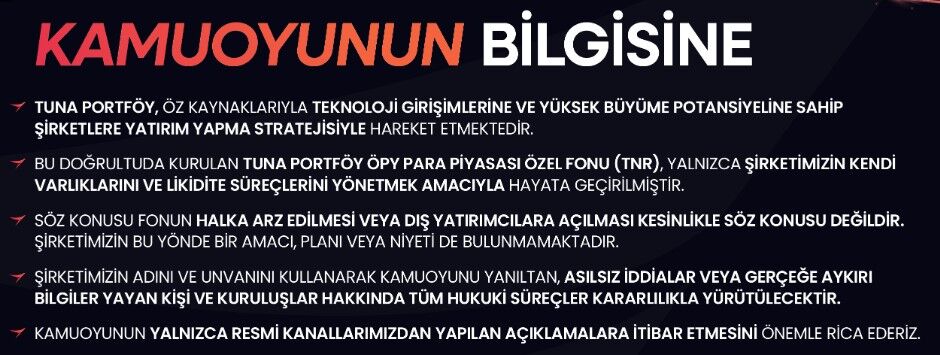 Tuna Portföy açıklama