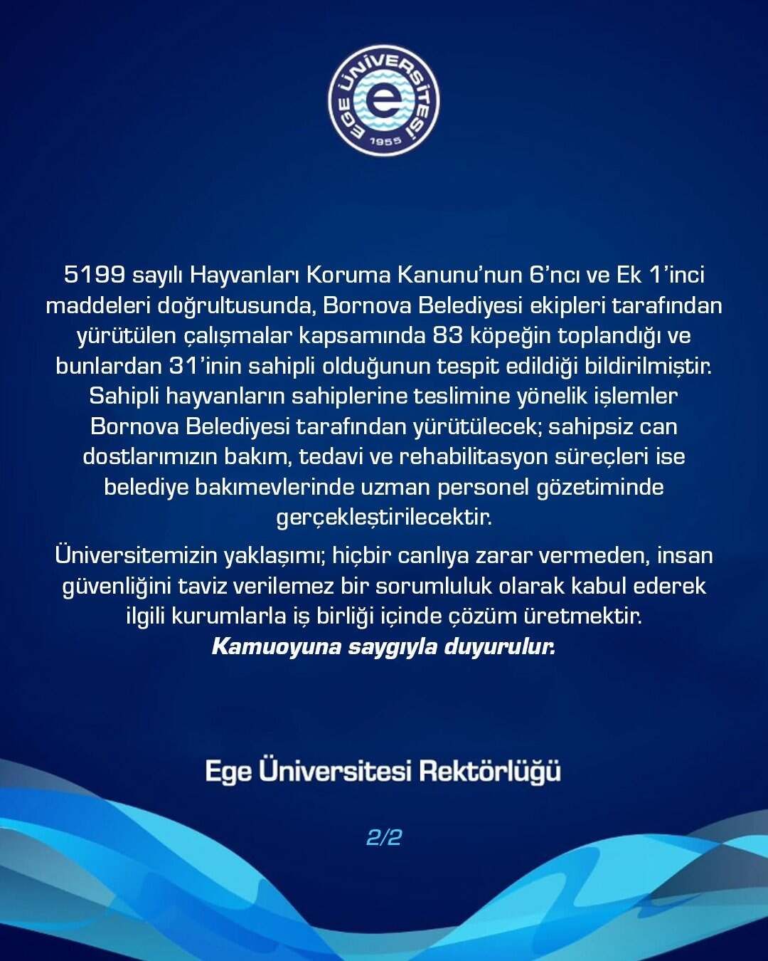 EÜ'den açıklama